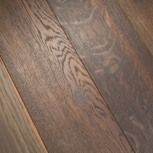 White Oak Smoked Engineered Flooring Brushed Clear 3.5mm Face 5.7"