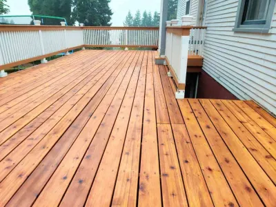 Cedar Deck Stained With ExoShield Natural Wood Stain 2