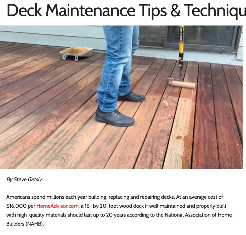 Deck Maintenance Tips Deck Maintenance Tips