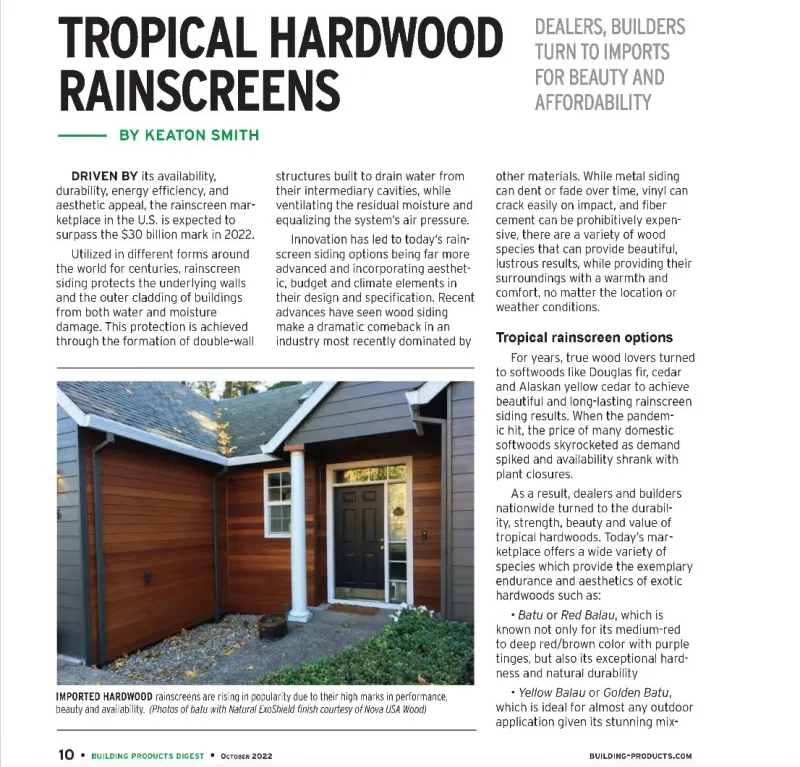Tropical Hardwood Rainscreens Tropical Hardwood Rainscreens