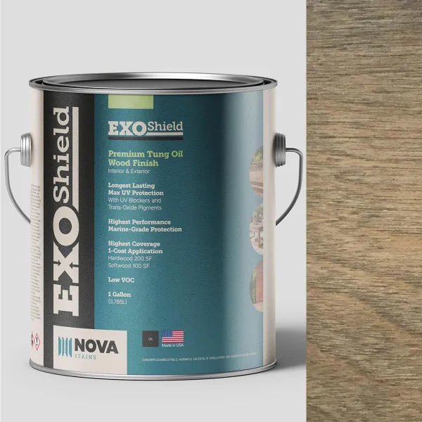ExoShield Antique Bronze One Gallon Exterior Tung Oil Wood Stain ExoShield Antique Bronze One Gallon Exterior Tung Oil Wood Stain