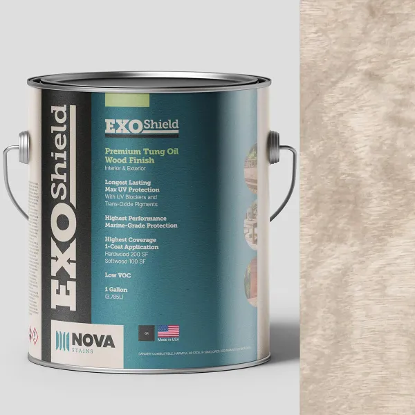 ExoShield Snow White One Gallon Exterior Tung Oil Wood Stain