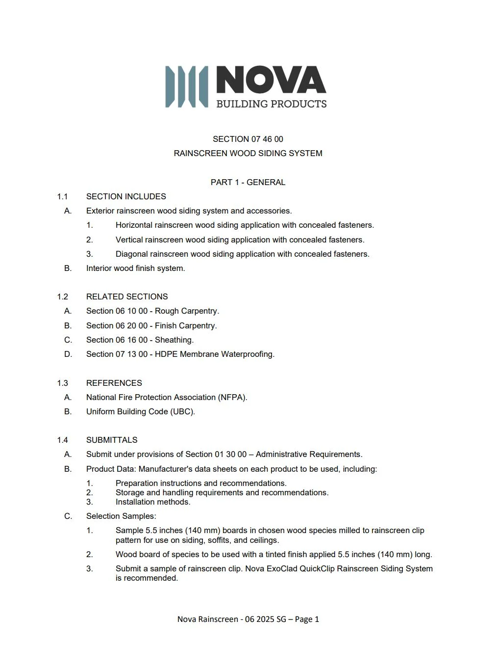 Architect Specifications (CSI) - Rainscreen Architect Specifications (CSI) - Rainscreen