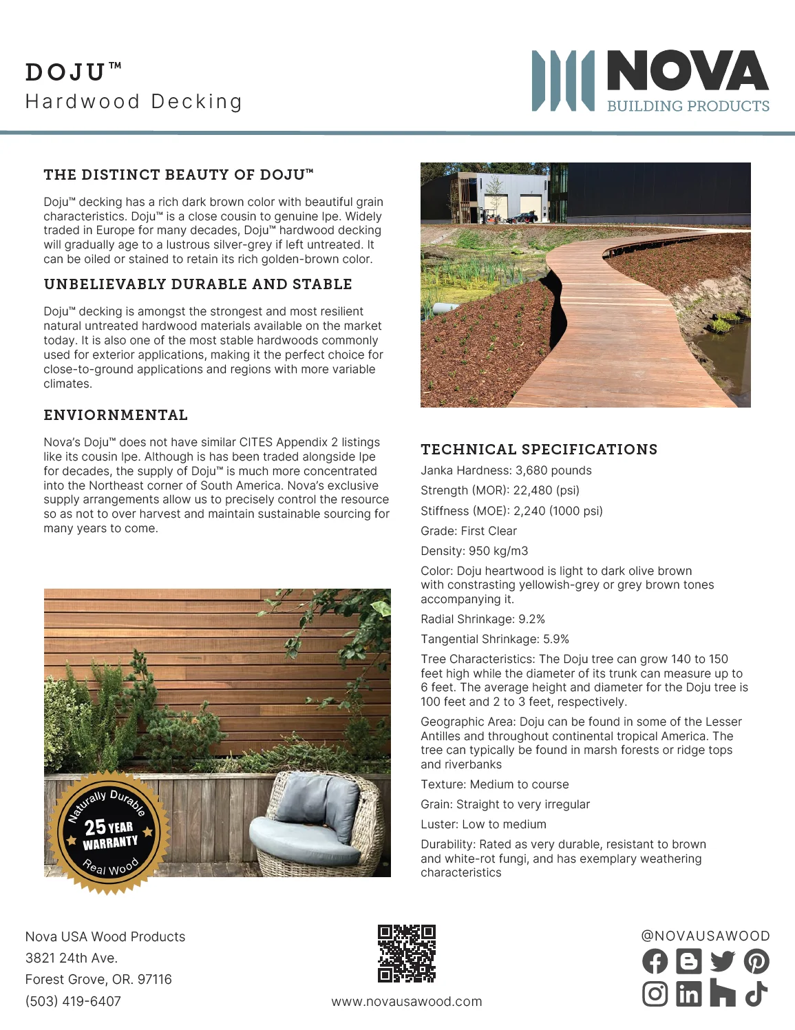Doju Product Sheet and Ipe Comparison Doju Product Sheet and Ipe Comparison