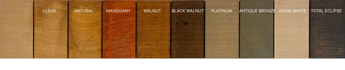 ExoShield Colors on Western Red Cedar Clear VG
