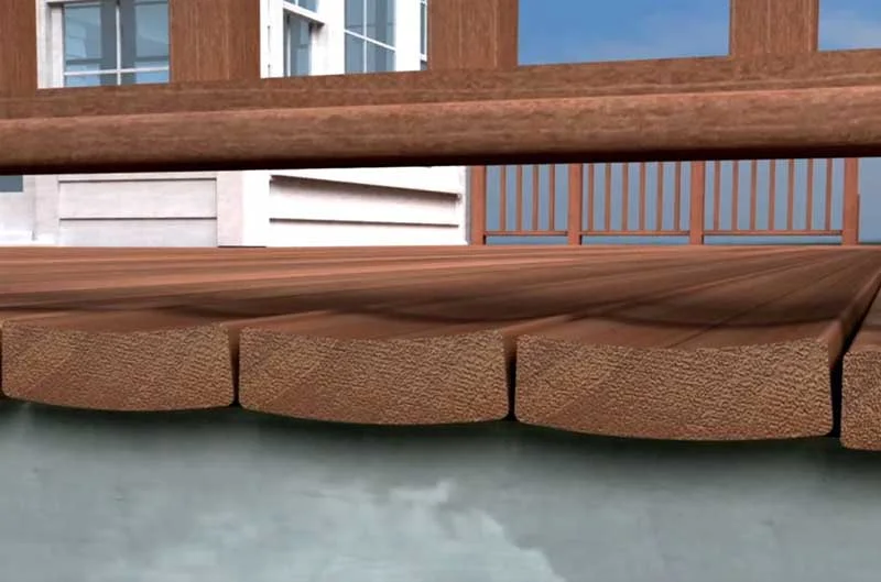 Warped and Cupped Hardwood Decking Boards Warped and Cupped Hardwood Decking Boards