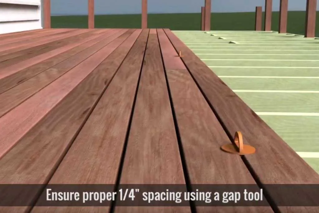 Deck Spacing Tool in Action Deck Spacing Tool in Action
