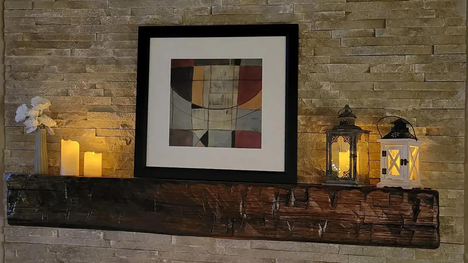 Reclaimed Timber - Fireplace Mantel