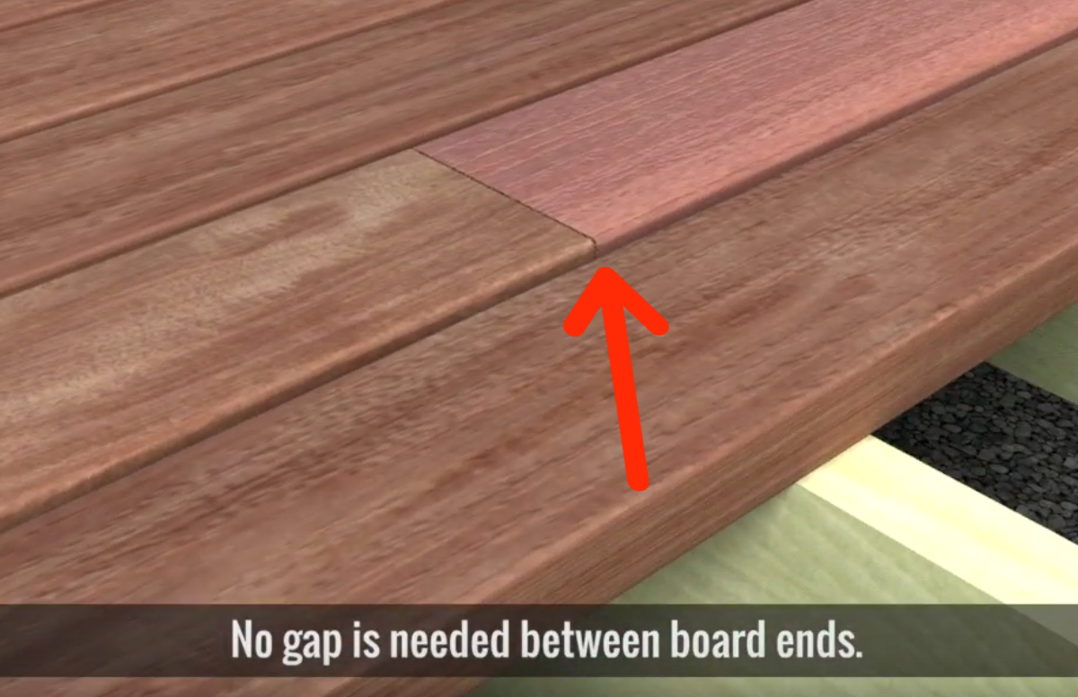 trex deck spacing between boards