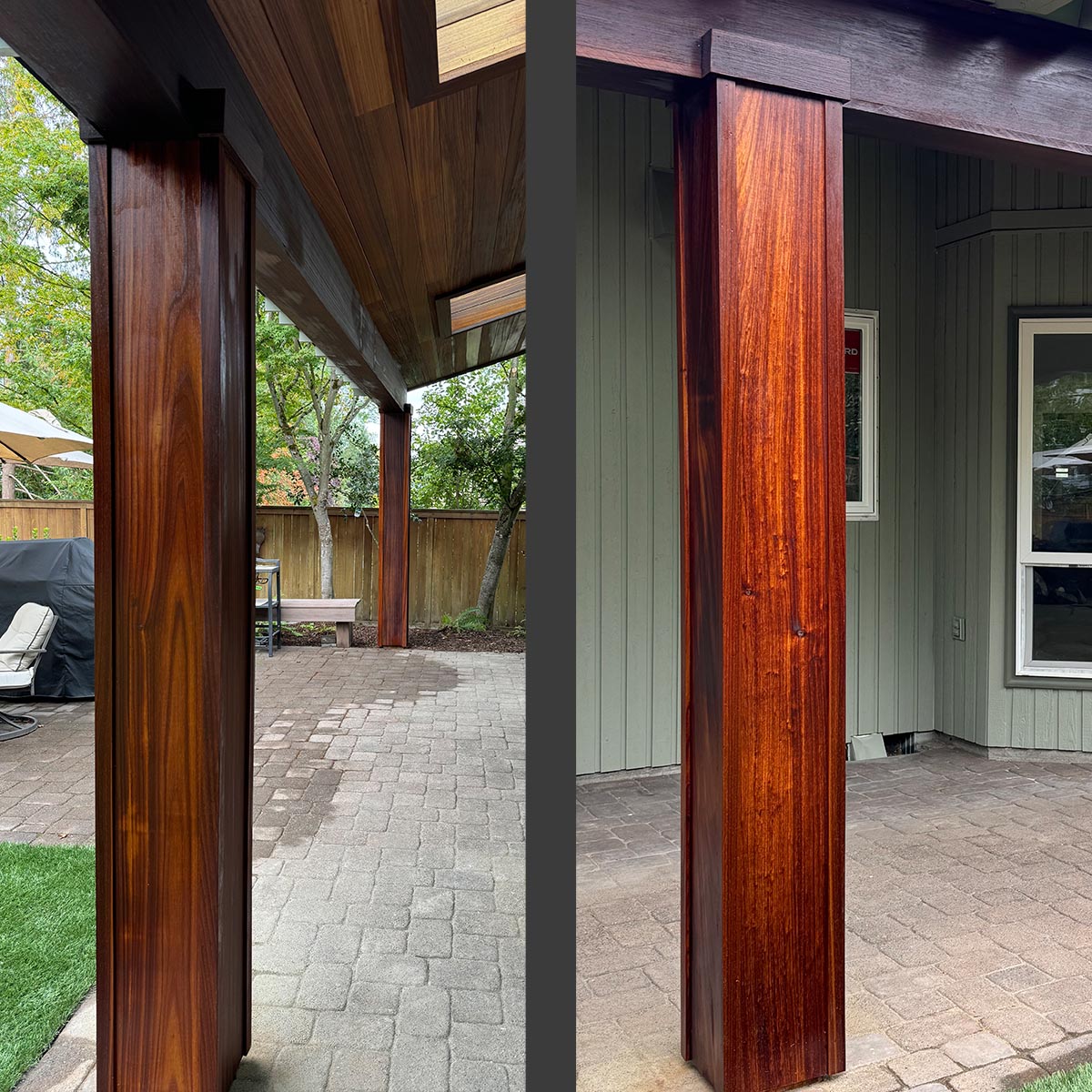 Thermally Modified Ambara® Hardwood Flat Grain Post Wrap Detail